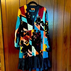 Funky patterned long sleeved dress
